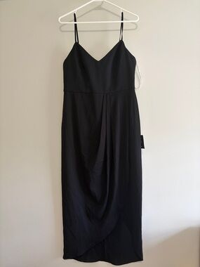 Lulu's Reinette Black Midi Dress